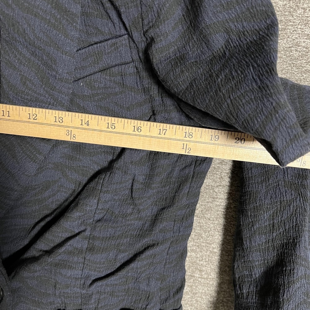 Zadig & Voltaire Blazer Womens Medium Blue Animal Print Lined Tailored Jacket‎ - Picture 5 of 9